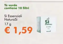 NaturaSí Tè verde contiene 10 filtri oferta