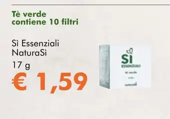 NaturaSí Tè verde contiene 10 filtri oferta