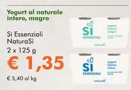 NaturaSí Yogurt al naturale intero, magro oferta