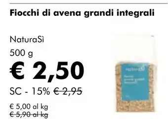NaturaSí Fiocchi di avena grandi integrali oferta