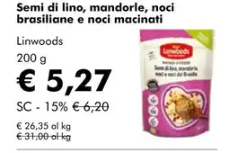 NaturaSí Semi di lino, mandorle, noci brasiliane e noci macinati oferta