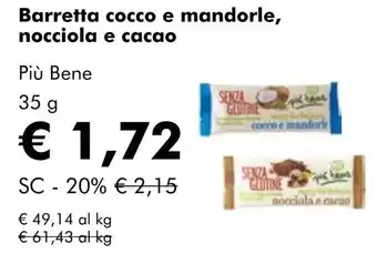 NaturaSí Barretta cocco e mandorle, nocciola e cacao oferta
