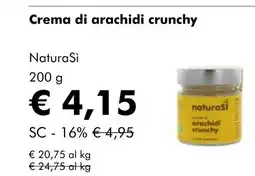 NaturaSí Crema di arachidi crunchy oferta
