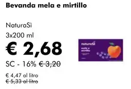 NaturaSí Bevanda mela e mirtillo oferta