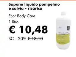 NaturaSí Sapone liquido pompelmo e salvia - ricarica oferta