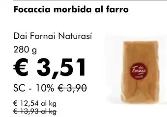 NaturaSí Focaccia morbida al farro oferta