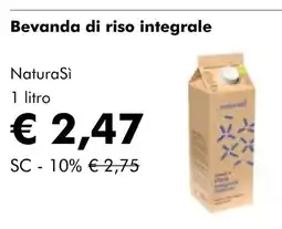 NaturaSí Bevanda di riso integrale oferta
