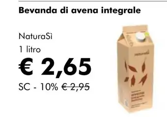NaturaSí Bevanda di avena integrale oferta