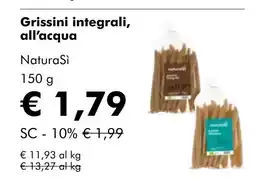 NaturaSí Grissini integrali, all'acqua oferta