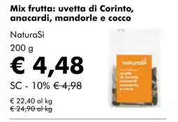 NaturaSí Mix frutta: uvetta di Corinto, anacardi, mandorle e cocco oferta