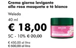 NaturaSí Crema giorno levigante alla rosa mosqueta e tè bianco oferta