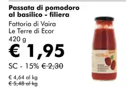 NaturaSí Passata di pomodoro al basilico - filiera oferta