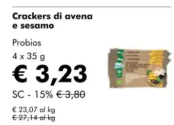 NaturaSí Crackers di avena e sesamo oferta
