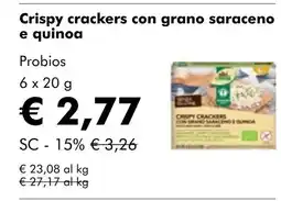 NaturaSí Crispy crackers con grano saraceno e quinoa oferta