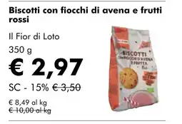 NaturaSí Biscotti con fiocchi di avena e frutti rossi oferta