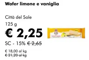 NaturaSí Wafer limone e vaniglia oferta