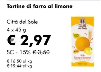 NaturaSí Tortine di farro al limone oferta