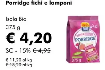NaturaSí Porridge fichi e lamponi oferta