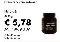 NaturaSí Crema cacao intenso oferta