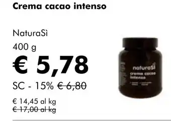 NaturaSí Crema cacao intenso oferta