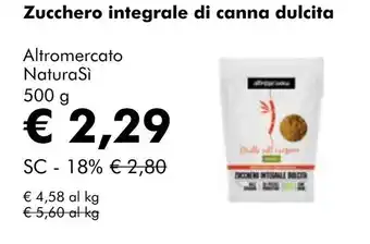 NaturaSí Zucchero integrale di canna dulcita oferta