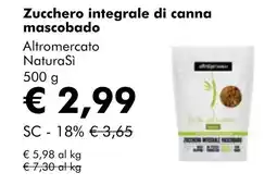 NaturaSí Zucchero integrale di canna mascobado oferta