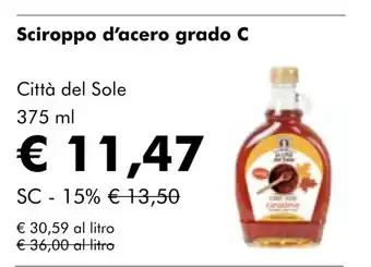 NaturaSí Sciroppo d'acero grado C oferta