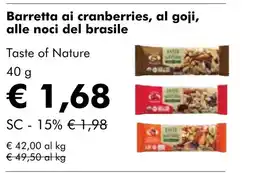 NaturaSí Barretta ai cranberries, al goji, alle noci del brasile oferta