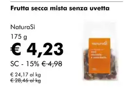 NaturaSí Frutta secca mista senza uvetta oferta