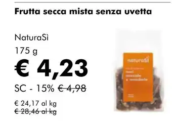 NaturaSí Frutta secca mista senza uvetta oferta