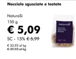 NaturaSí Nocciole sgusciate e tostate oferta