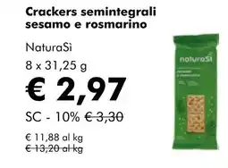 NaturaSí Crackers semintegrali sesamo e rosmarino oferta
