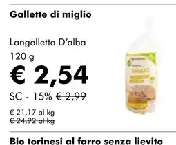 NaturaSí Gallette di miglio oferta