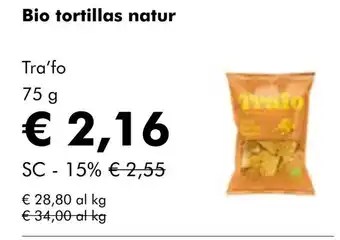 NaturaSí Bio tortillas natur oferta