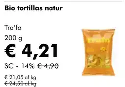 NaturaSí Bio tortillas natur oferta