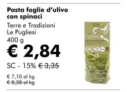 NaturaSí Pasta foglie d'ulivo con spinaci oferta