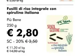 NaturaSí Fusilli di riso integrale con spirulina italiana oferta