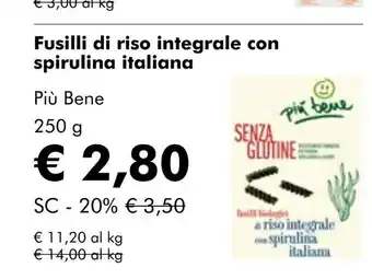 NaturaSí Fusilli di riso integrale con spirulina italiana oferta