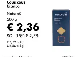 NaturaSí Cous cous bianco oferta