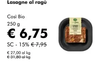NaturaSí Lasagne al ragù oferta
