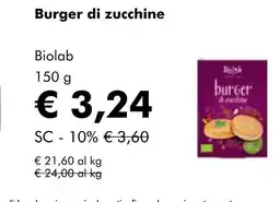 NaturaSí Burger di zucchine oferta