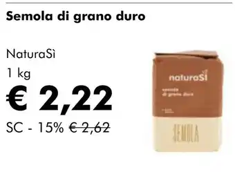 NaturaSí Semola di grano duro oferta