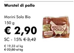 NaturaSí Wurstel di pollo oferta