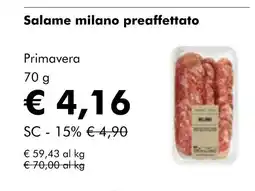 NaturaSí Salame milano preaffettato oferta