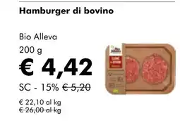 NaturaSí Hamburger di bovino oferta