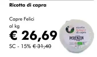 NaturaSí Ricotta di capra oferta