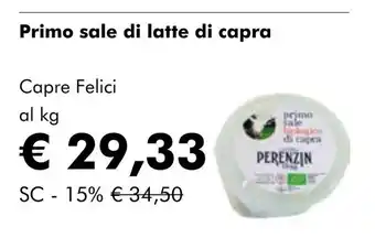 NaturaSí Primo sale di latte di capra oferta