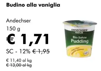 NaturaSí Budino alla vaniglia oferta