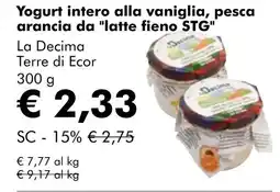NaturaSí Yogurt intero alla vaniglia, pesca arancia da "latte fieno STG" oferta