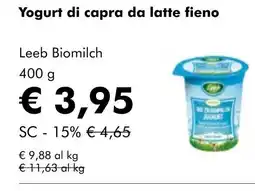 NaturaSí Yogurt di capra da latte fieno oferta